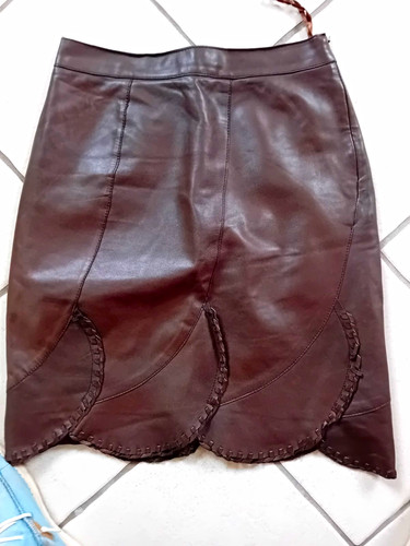 Heine damen lederrock braun - damen,
