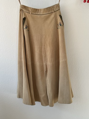 Lederrock hellbraun mit - gr.38,