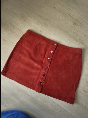Roter lederrock 40 - 40, damen