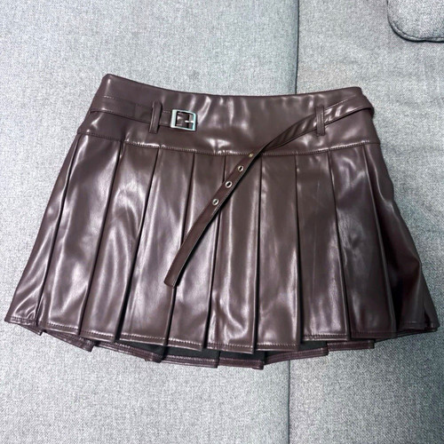 Damen kunstleder minirock - damen,