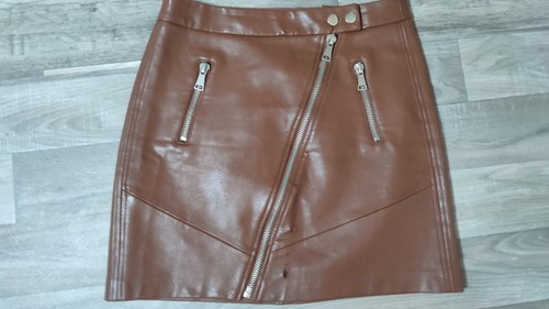Hot lederrock braun - hot, braun,38/wie