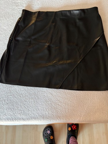 Kunstleder rock schwarz gr - in,