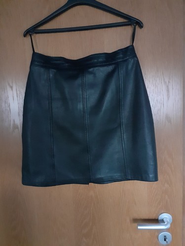 Schwarzer lederrock gr - schwarzer,