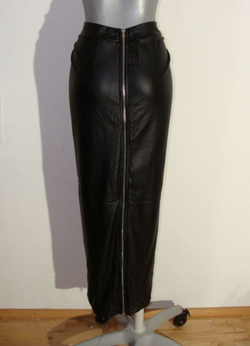 Hobble skirt leder - skirt,