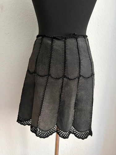 Echtleder patchwork rock grau - patchwork,