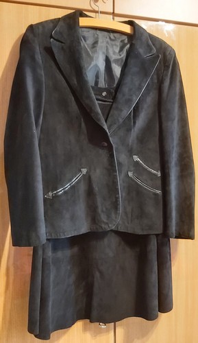 Damen leder kostüm set blazer - kostüm,