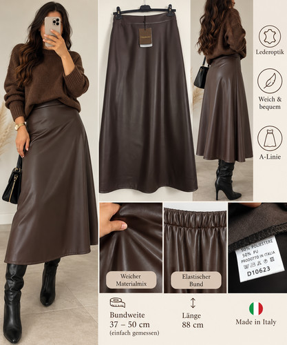Damen lederrock kunstleder - lederrock,