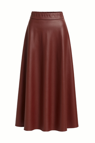Lederimitatrock damen linien - damen, a-linien