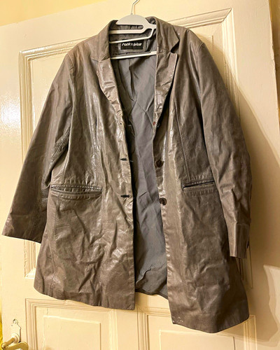 Rock blue lederjacke grau - lederjacke,