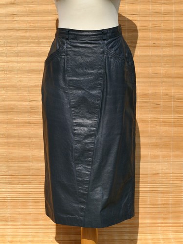 Blauer damen lederrock - blauer,