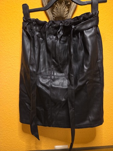 Only kunstleder rock schwarz - only,