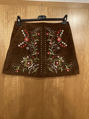 Minirock wildleder zara - minirock,, wildleder,