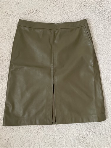 Kunstleder rock khaki - h&m, kunstleder-rock