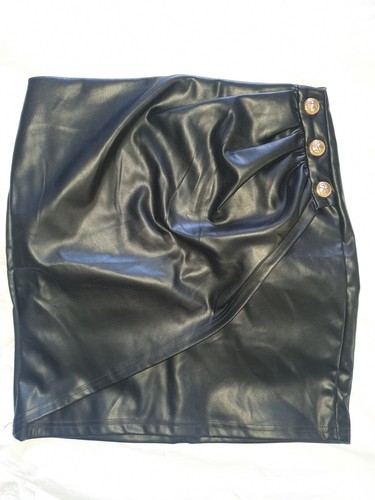 Lederimitat rock schwarz - lederimitat-rock,