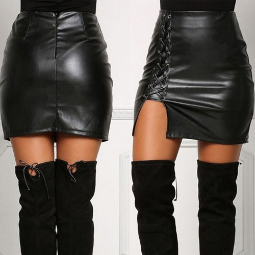Leder minirock sexy damen - minirock,