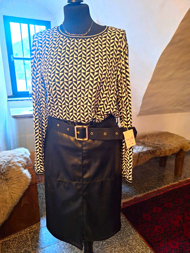 Damen kunstleder bleistiftrock - damen,