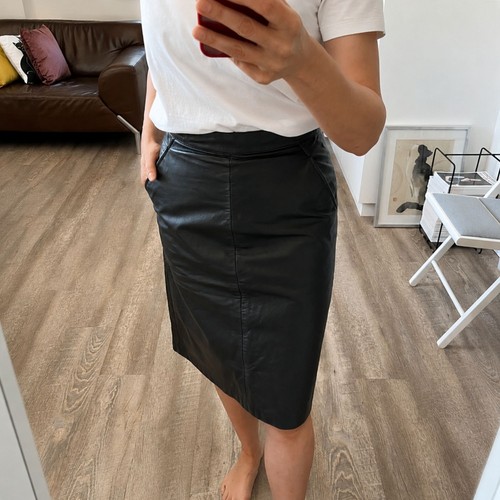 Vintage lederrock schwarz - vintage,